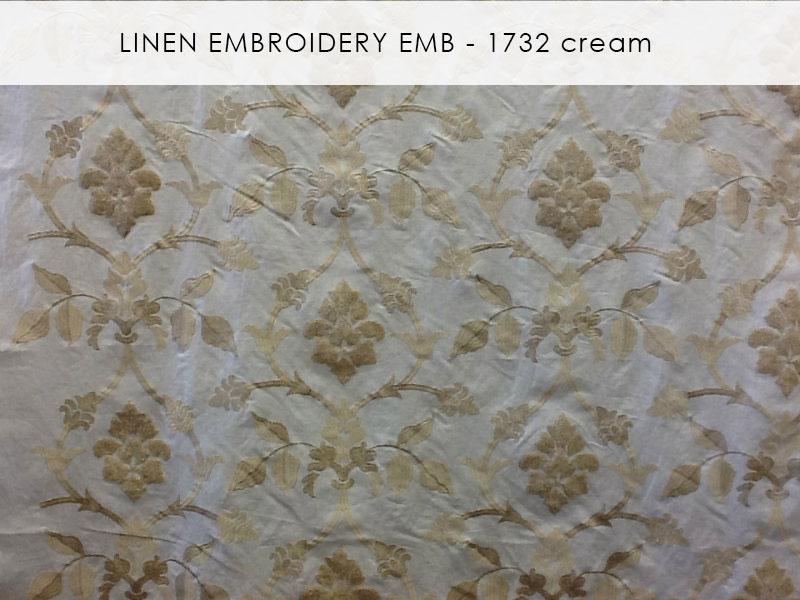 LINEN EMBROIDERY fabric collection cover - Catania Silks